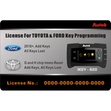 Autek IKEY820 License for Ford 2018+ and Toyota G and H Chip All Key Lost Key Programming - VXDAS Official Store