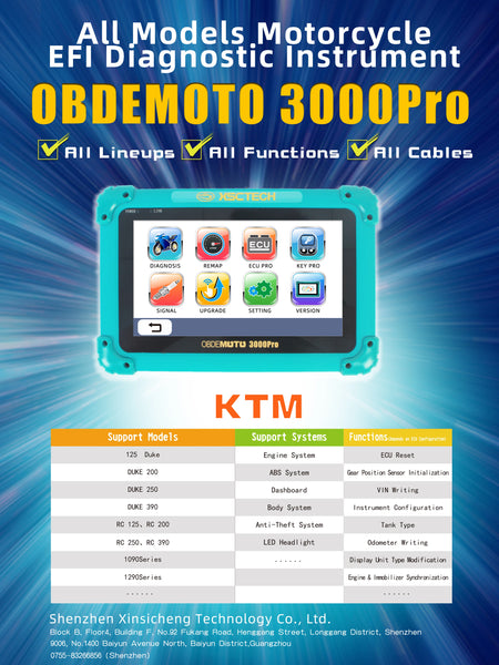 MST 3000 Pro Motorcycle Electronic Diagnostic Tool