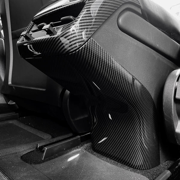Model 3/Y Backseat Center Console Base Cap- Carbon Fiber