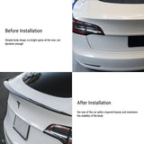 Wing Spoiler For Tesla Model 3 & Model Y-Real Molded Carbon Fiber