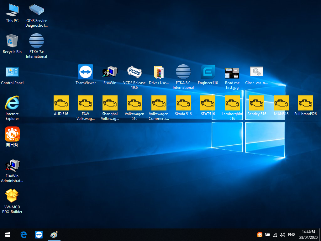 VAS 5054 with V*CDS HE-X V2 Cable with ODIS Software V25.03 SSD Installed in Lenovo T430 Full Set