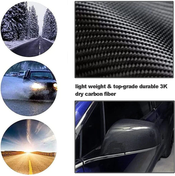 Real Carbon Fiber Mirror Caps for Tesla Model S 2014-2023