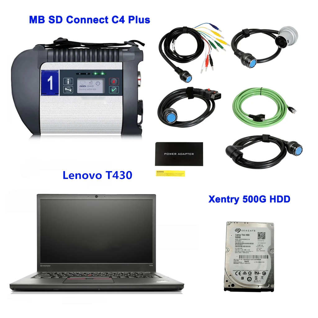 SD Connect C4 DoiP Star Diagnosis with Xentry Software V2025.12 Plus Lenovo T430 Laptop Ready to Use