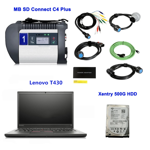 SD Connect C4 DoiP Star Diagnosis with Xentry Software V2023.9 Plus Lenovo T430 Laptop Ready to Use