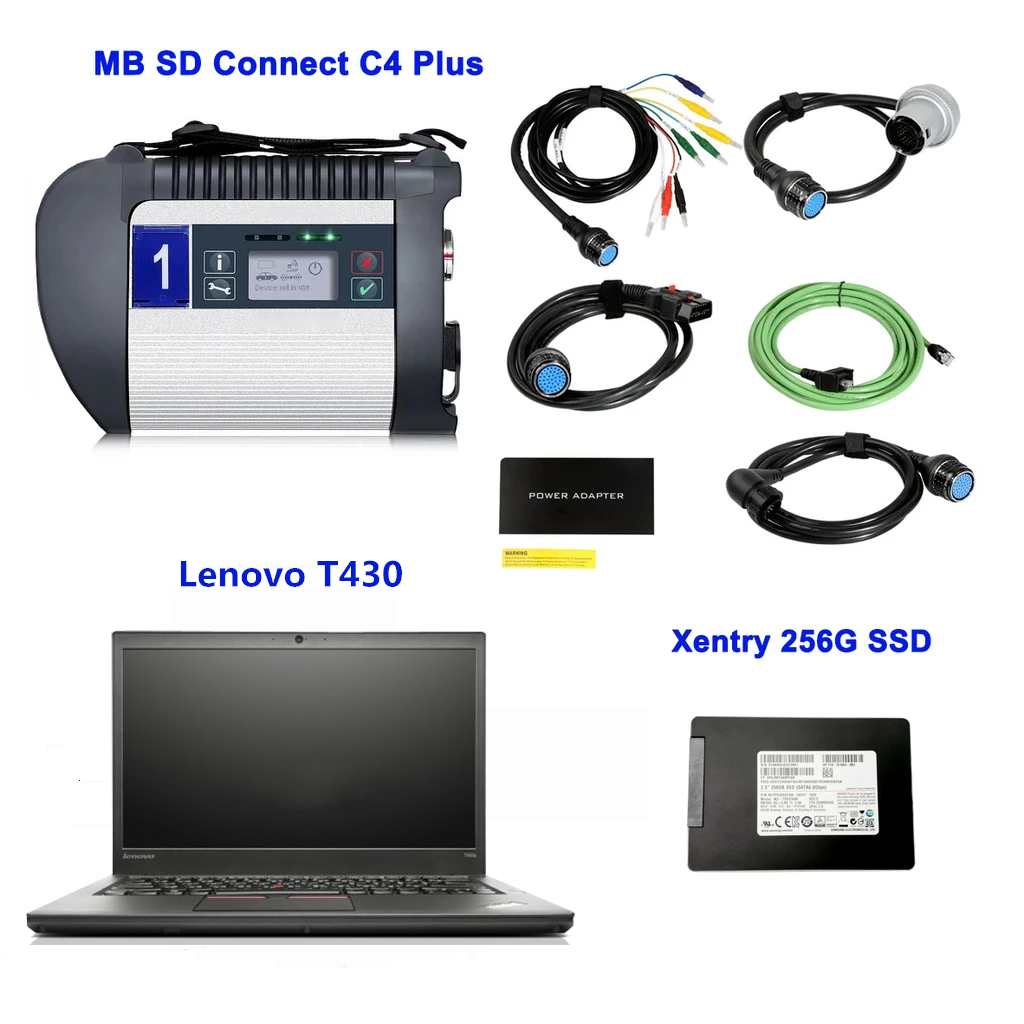 SD Connect C4 DoiP Star Diagnosis with Xentry Software V2025.12 Plus Lenovo T430 Laptop Ready to Use