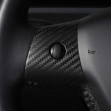 Steering Wheel Carbon Fiber Patch For Tesla Model Y/3