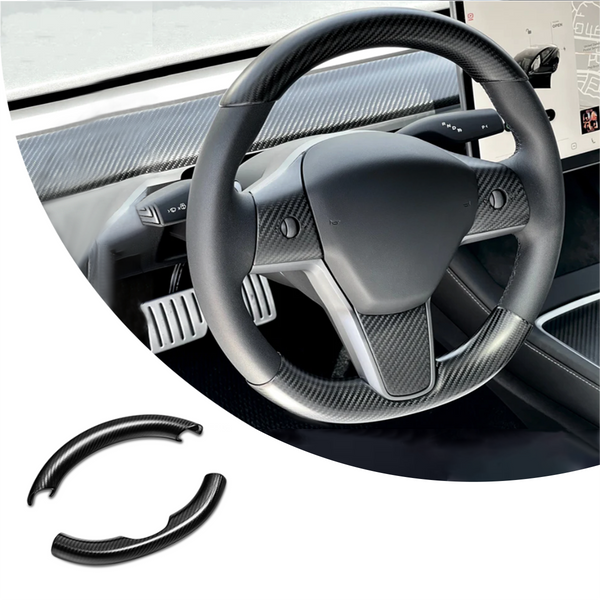 Model 3/Y Upper / Lower Parts Steering Wheel Accessories-Carbon Fiber For Tesla
