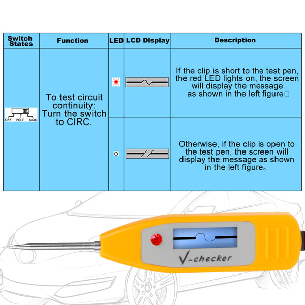 V-CHECKER T701 Circuit Tester Pencil VCHECKER T701 Automotive Multi-meter Oscilloscope Tool - VXDAS Official Store
