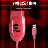 VNCI J2534 Nano is a device that works between diagnostic software and vehicle. It is compatible with J2534 Passthru and ELM32