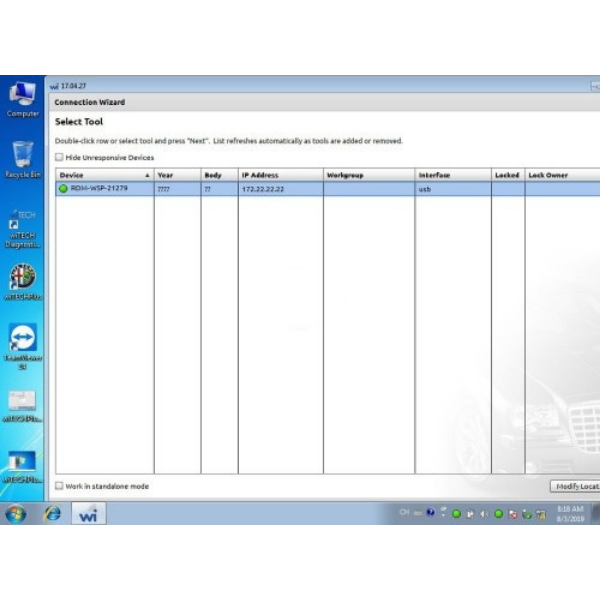 wiTech MicroPod 2 with V17.04.27 Software for Chrysler Diagnosis and programming Support CDA 6.15.188