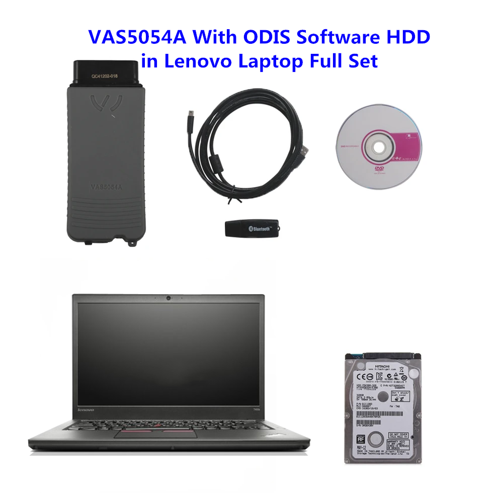 V-AS 5054 VAG Diagnostic Tool with Lenovo T430 Laptop Installed ODI-S Software V25.03 Completed Ready to Use