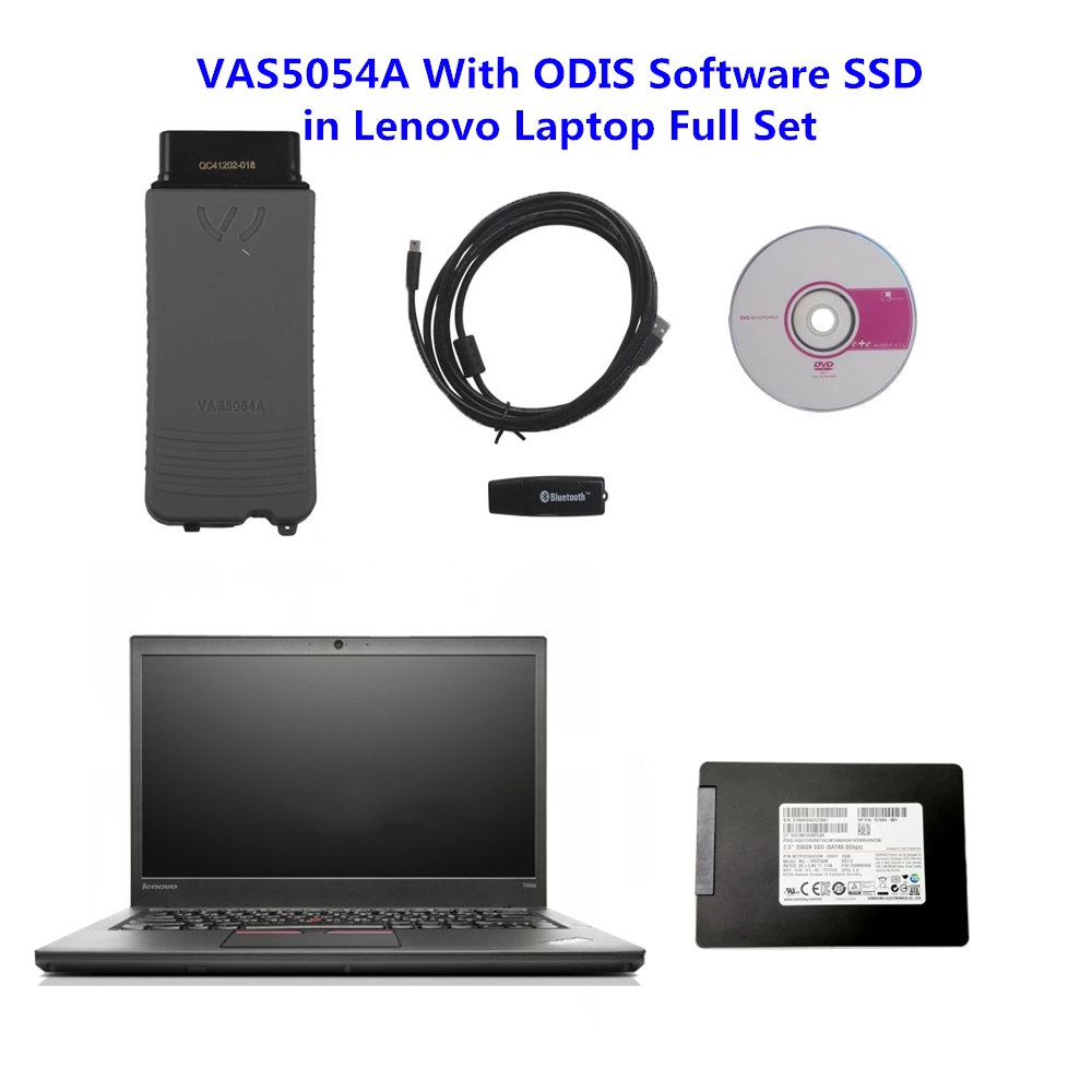 V-AS 5054 VAG Diagnostic Tool with Lenovo T430 Laptop Installed ODI-S Software V25.03 Completed Ready to Use