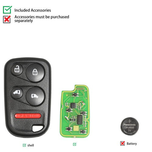 Xhorse XKHO04EN Remote Key 4 Buttons