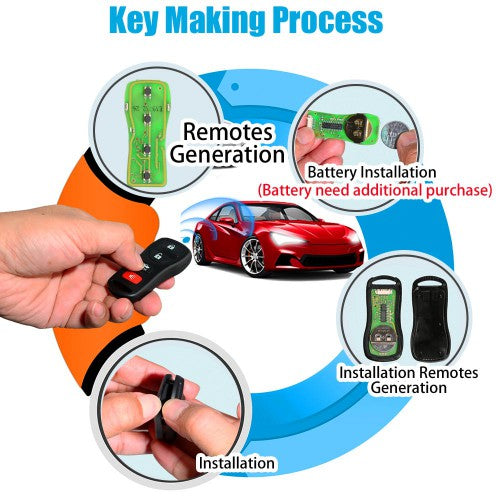Xhorse XKNI00EN Wire Remote Key Nissan Style Separate 4 Buttons English Version