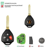 Xhorse XKTO02EN Wire Universal Remote Key Toyota Style Flat 4 Buttons for VVDI VVDI2 Key Tool