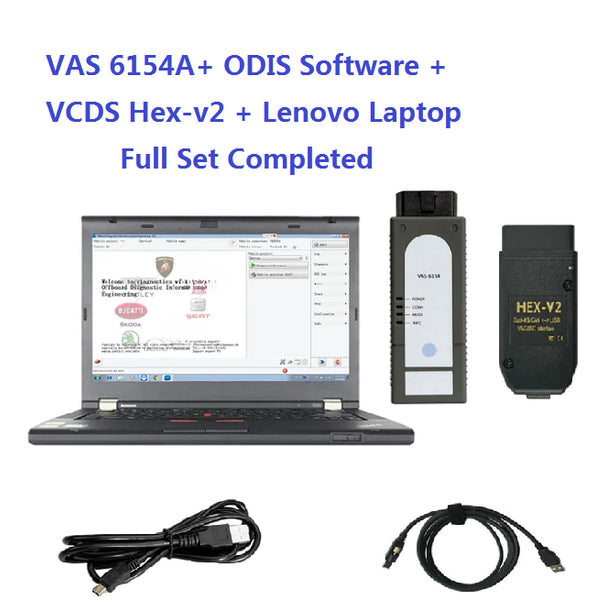 V-AS 6154 VAG Diagnostic Tool With Lenovo T430 Laptop installed ODI-S Software 512G SSD Full Set Completed
