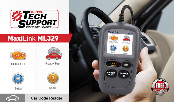Autel Car ML329 Reader One-Click AL319 AutoVIN OBD Code OBD2 2 Diagnotic Scanner MaxiLink I/M OBDII Key Readiness Tool - VXDAS Official Store