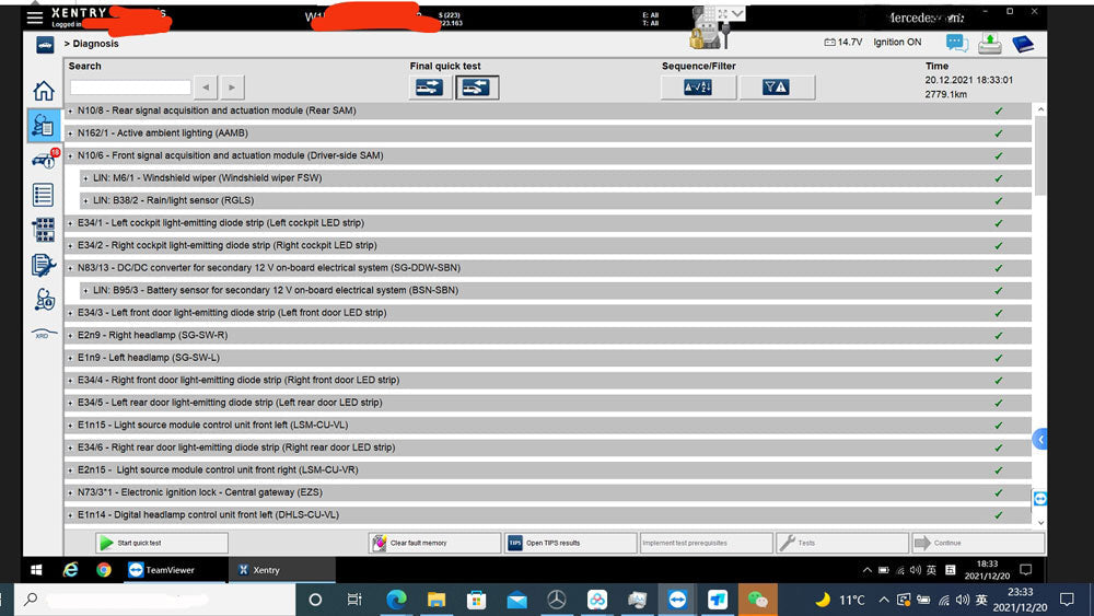 Benz Xentry W167, W206, W213, W223, W214, 236, 243, EQC, EQE, EQS 3-month Software License for MB SD C4 DoIP/Benz C6 VCI