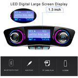 Handsfree Car Kit Transmitter Power ON OFF Bluetooth 5.0 FM Modulator TF USB Audio Music Player AUX MP3 - VXDAS Official Store