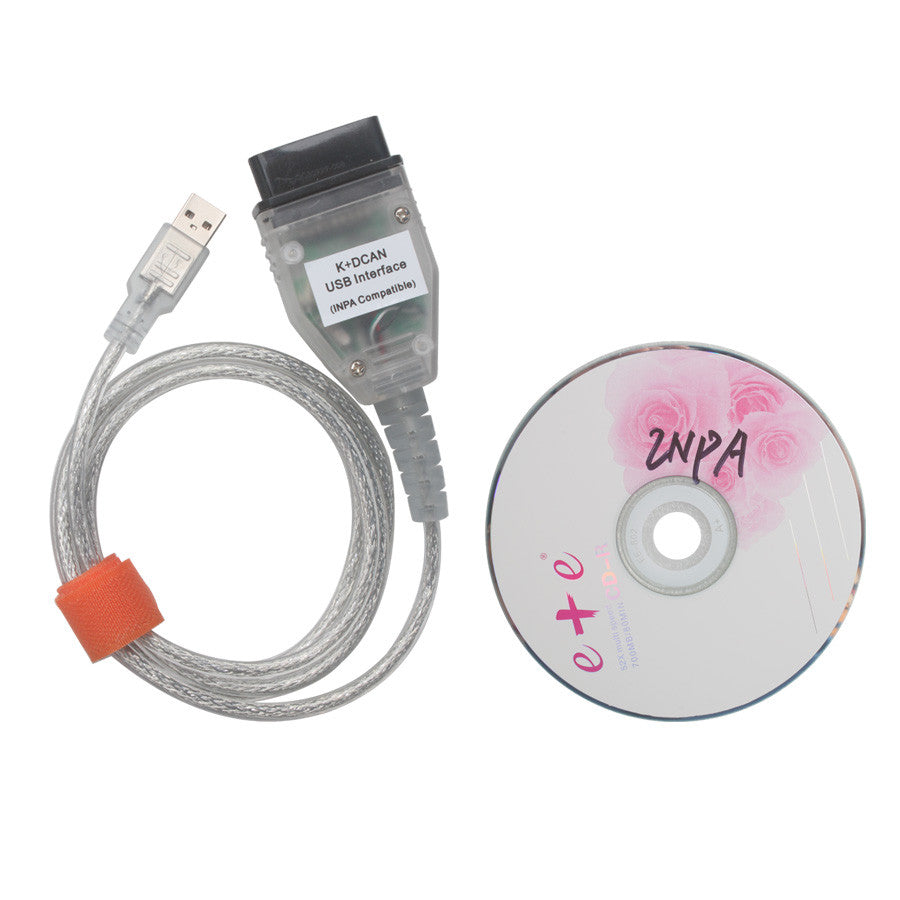 Interface K + DCAN USB OBD2 pour BMW avec interrupteur câble kdcan logiciel  inpa bmw