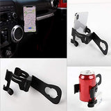 Jeep Bracket Organizer Drink JK 2011-2018 Bolt-on Multi-Function for Unlimited Stand Phone Wrangler & Holder Cup - VXDAS Official Store