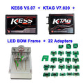 Full Set Online Master Kess V2.53 V5.017+KTAG 7.020+LED BDM Frame+22 Adapters ECU Programmer - VXDAS Official Store