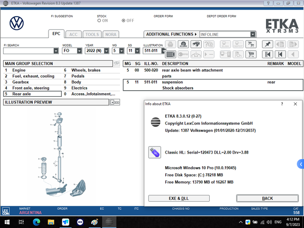 ODIS Software V23.0 V-W A-udi Elsawin 6.0 Vag ETKA 8.3 ODI-S Engineer Software V17 Installed In HDD/SSD