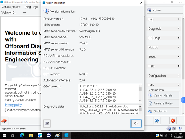 ODIS Software V23.0 V-W A-udi Elsawin 6.0 Vag ETKA 8.3 ODI-S Engineer Software V17 Installed In HDD/SSD
