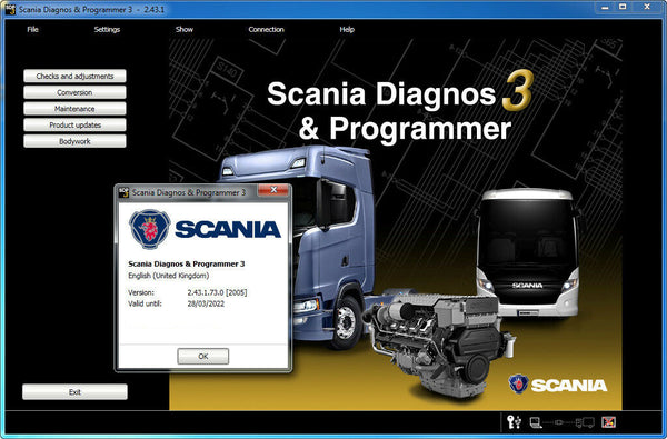 Scania SDP3 V2.60.1, V2.58.3 and V2.51.1 Diagnosis & Programming Software for Scania VCI 3 VCI3 without Dongle
