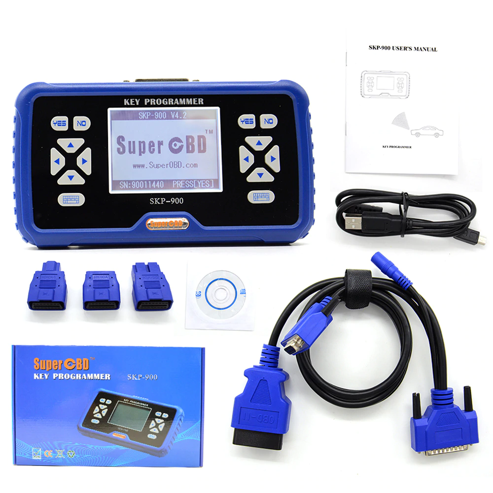 SuperOBD SKP-900 V5.0 Hand-Held OBD2 Auto Key Programmer No Token Limited Support Update Online For Free - VXDAS Official Store