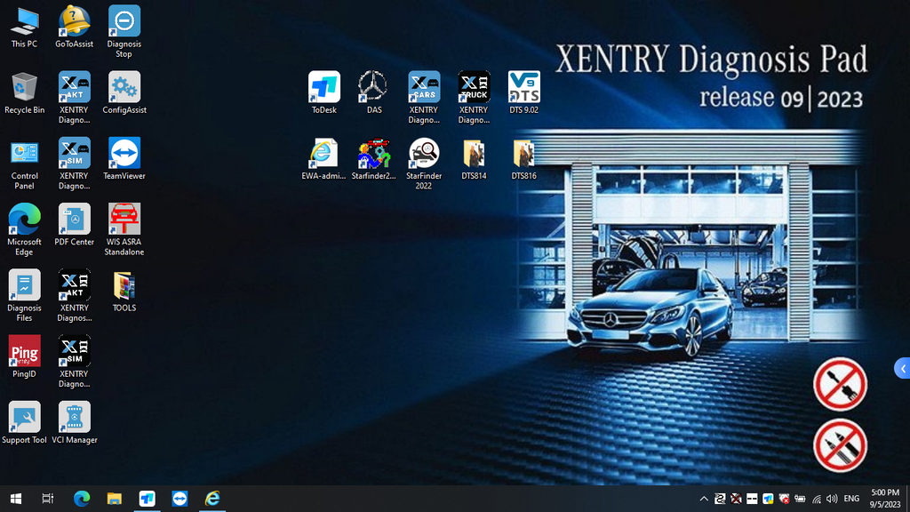 2TB HDD/SSD with 2023.09 Xentry 2024.03 ICOM V23.0 ODI-S Software Three Systems for Benz BM-W VAG